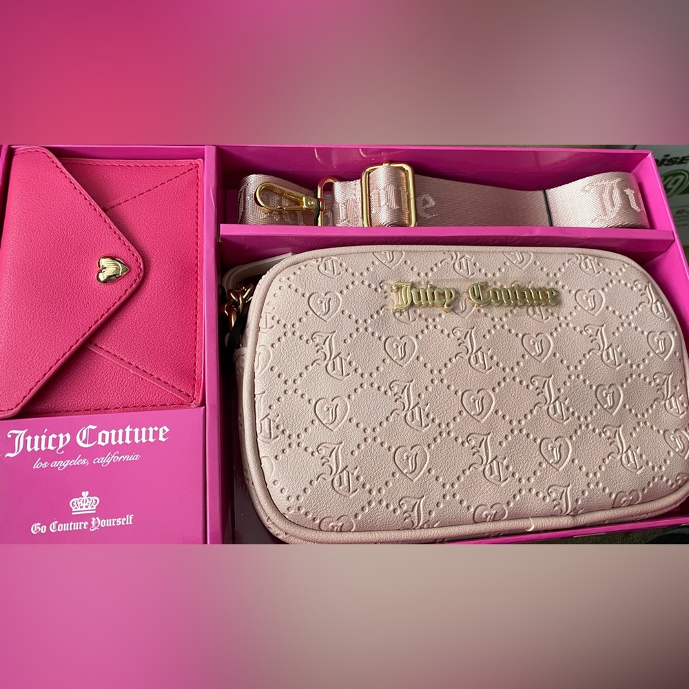Juicy dusty pink crossbody in box set with small wallet NWT